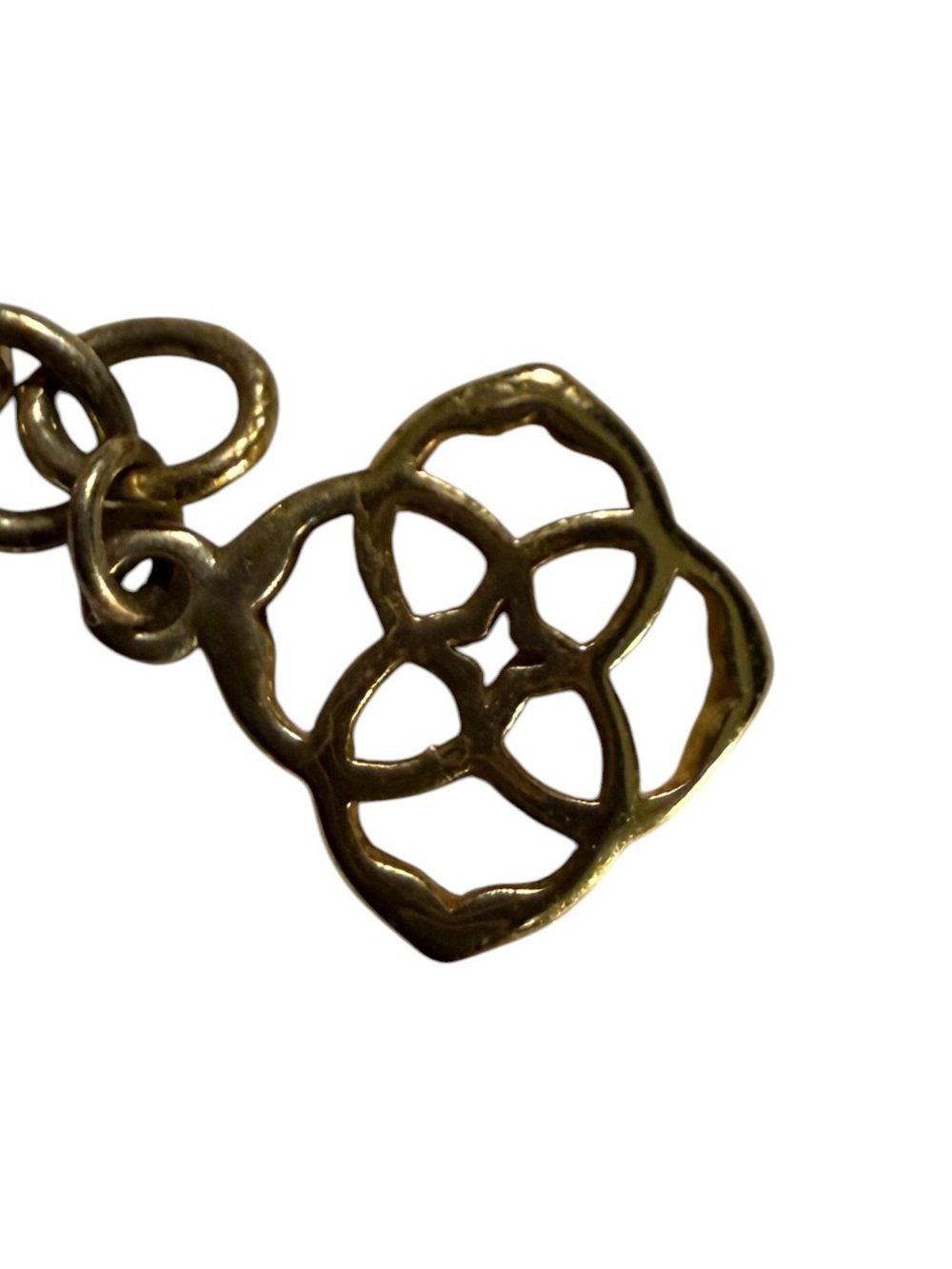 Kendra Scott Gold Necklace with White Faceted Stone - Picture 7 of 8